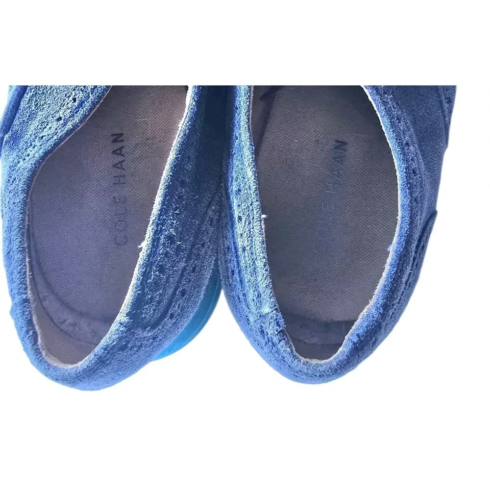 Cole Haan Mens‎ Wingtip Oxford Navy Oxford Suede Shoes Size 11 C23720